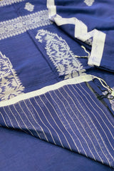 Handwoven Deep blue Jamdani saree