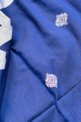 Handwoven Deep blue Jamdani saree