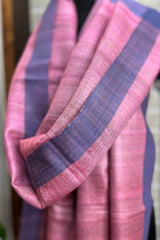 Light Orchid Pink Pure Tussar Silk Dupatta