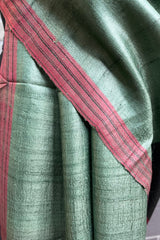 Light Mint Green Pure Tussar Silk Dupatta
