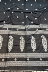 Handwoven Black Jamdani Saree