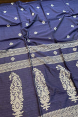 Handwoven Deep blue Jamdani saree