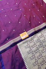 Purple Pink Dual toned Pure Silk Saree