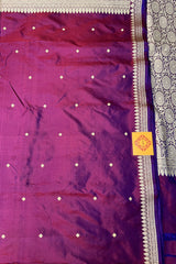 Purple Pink Dual toned Pure Silk Saree
