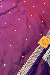Purple Pink Dual toned Pure Silk Saree