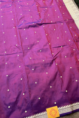 Purple Pink Dual toned Pure Silk Saree