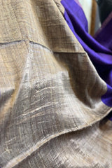Orchid Purple, handwoven Pure Matka Silk Saree with tussar Pallu