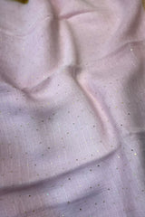 Baby Pink Linen Sequins Saree