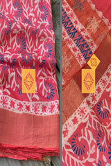 Chanderi Cotton Silk Handblock