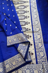 Royal Blue Pure Katan Silk Banarasi