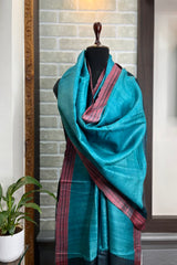 Firozi ( Chintamani Coloured) Pure Tussar Silk Dupatta