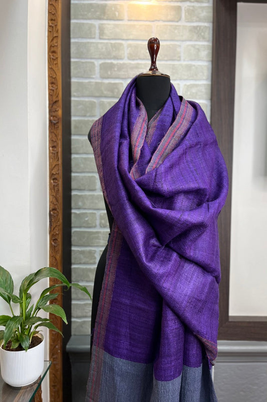 Purple Pure Tussar Silk Dupatta