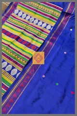 Royal Blue- Pure Silk Handwoven Tribal Dongria