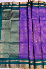 Pure Silk Handloom Purple coloured Narayanpet saree