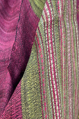 Tussar Silk Magenta Bhujodi Stole with Green Weaving