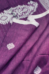 Handwo Magenta Purple Jamdani Saree