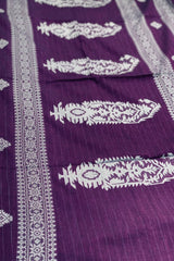 Handwo Magenta Purple Jamdani Saree