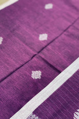 Handwo Magenta Purple Jamdani Saree