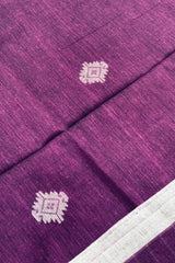 Handwo Magenta Purple Jamdani Saree