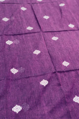 Handwo Magenta Purple Jamdani Saree