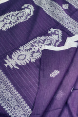 Handwoven Purple Jamdani saree