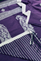 Handwoven Purple Jamdani saree