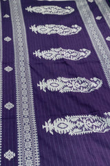 Handwoven Purple Jamdani saree