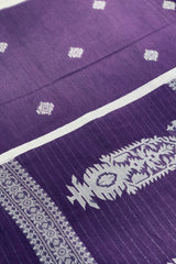 Handwoven Purple Jamdani saree