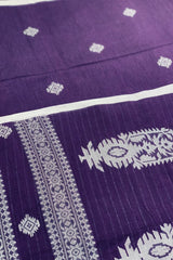 Handwoven Purple Jamdani saree