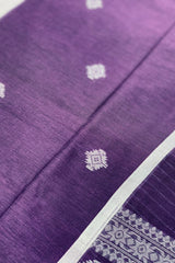 Handwoven Purple Jamdani saree