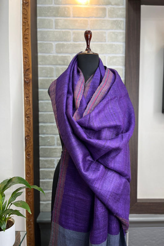 Purple Pure Tussar Silk Dupatta