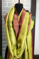 Mustrad-Green Pure Tussar Silk Dupatta