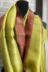 Mustrad-Green Pure Tussar Silk Dupatta