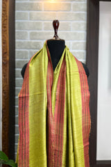 Mustrad-Green Pure Tussar Silk Dupatta