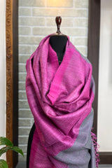 Magenta Pure Tussar Silk Dupatta