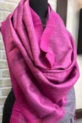 Magenta Pure Tussar Silk Dupatta