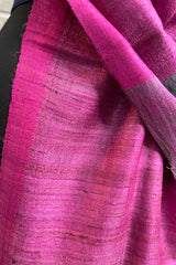 Magenta Pure Tussar Silk Dupatta