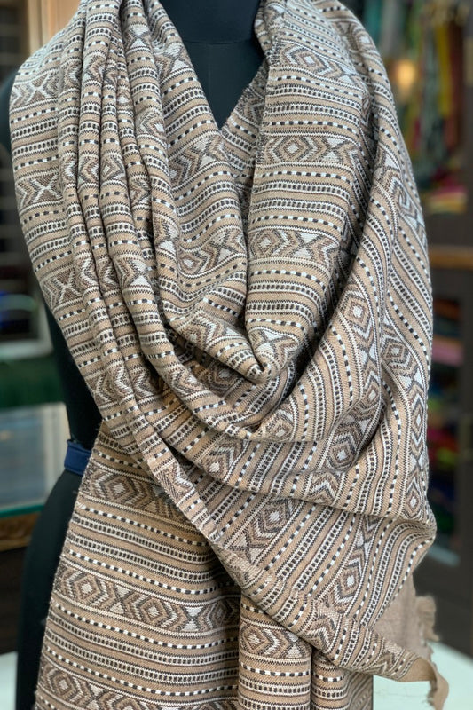 Camel Brown Pahadi Stole