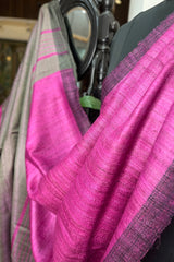 Orchid Pink Saree with Brownish pallu