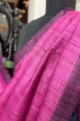 Orchid Pink Saree with Brownish pallu