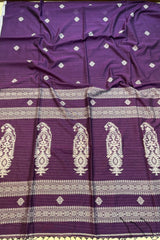 Handwoven Purple Jamdani saree