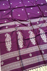 Handwo Magenta Purple Jamdani Saree