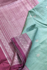 Light blue Pure Raw Silk Banarasi Saree