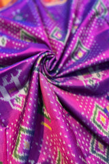 Purple Pure Silk Rajkot Patola Dupatta