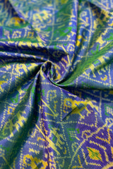 Peacock Blue Pure Silk Rajkot Patola Dupatta