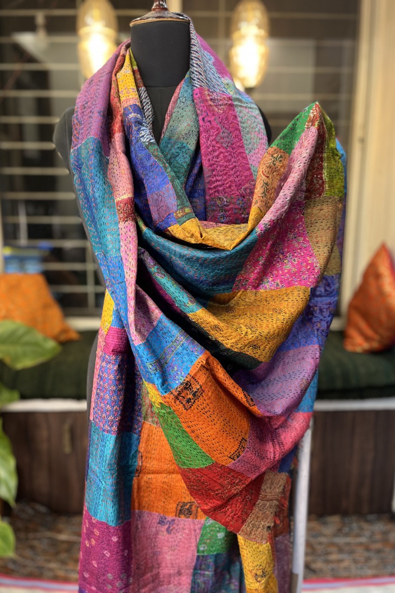 Silk Patchwork Dupatta