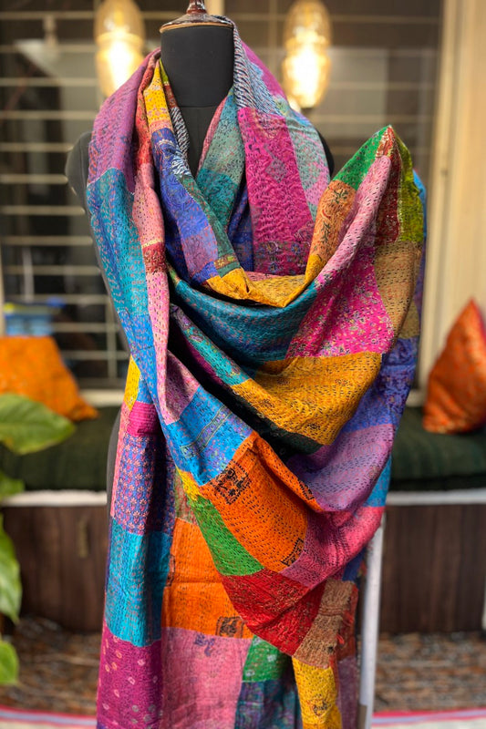 Silk Patchwork Dupatta