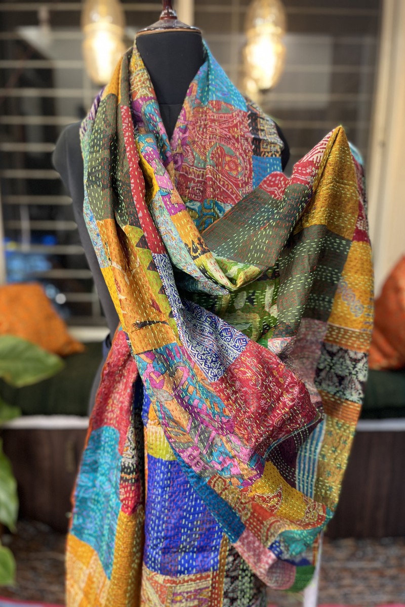 Silk Patchwork Dupatta