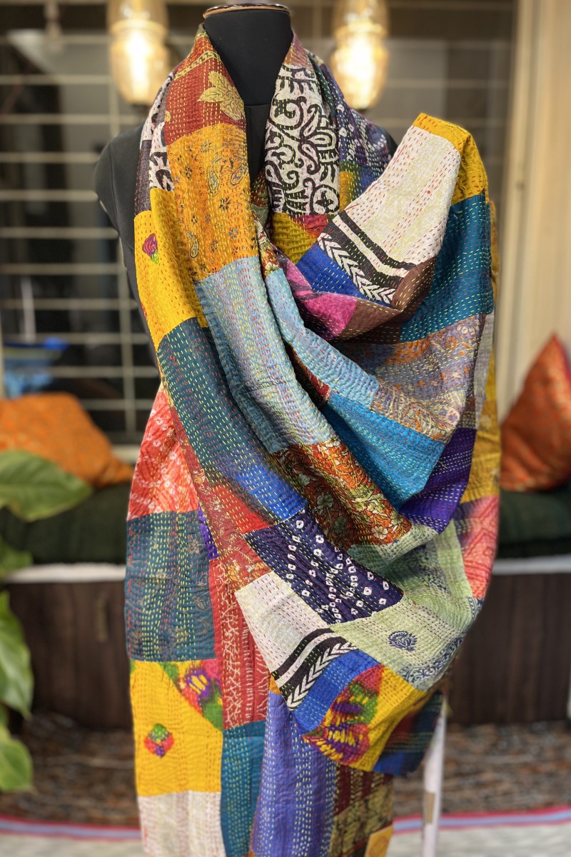 Silk Patchwork Dupatta