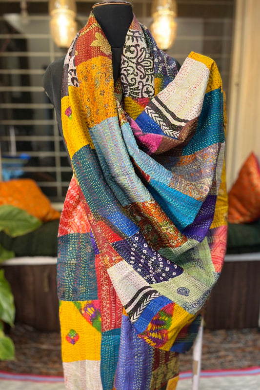 Silk Patchwork Dupatta